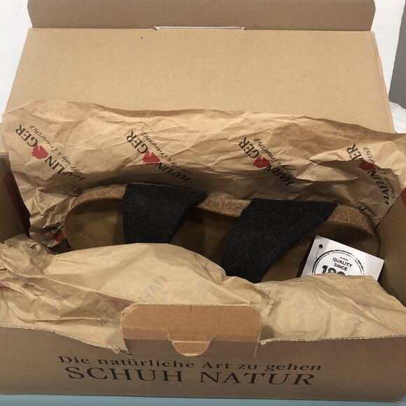 Haflinger Anabel Sandal Slip On Felted Wool EU 41‎ / US 10 with Box